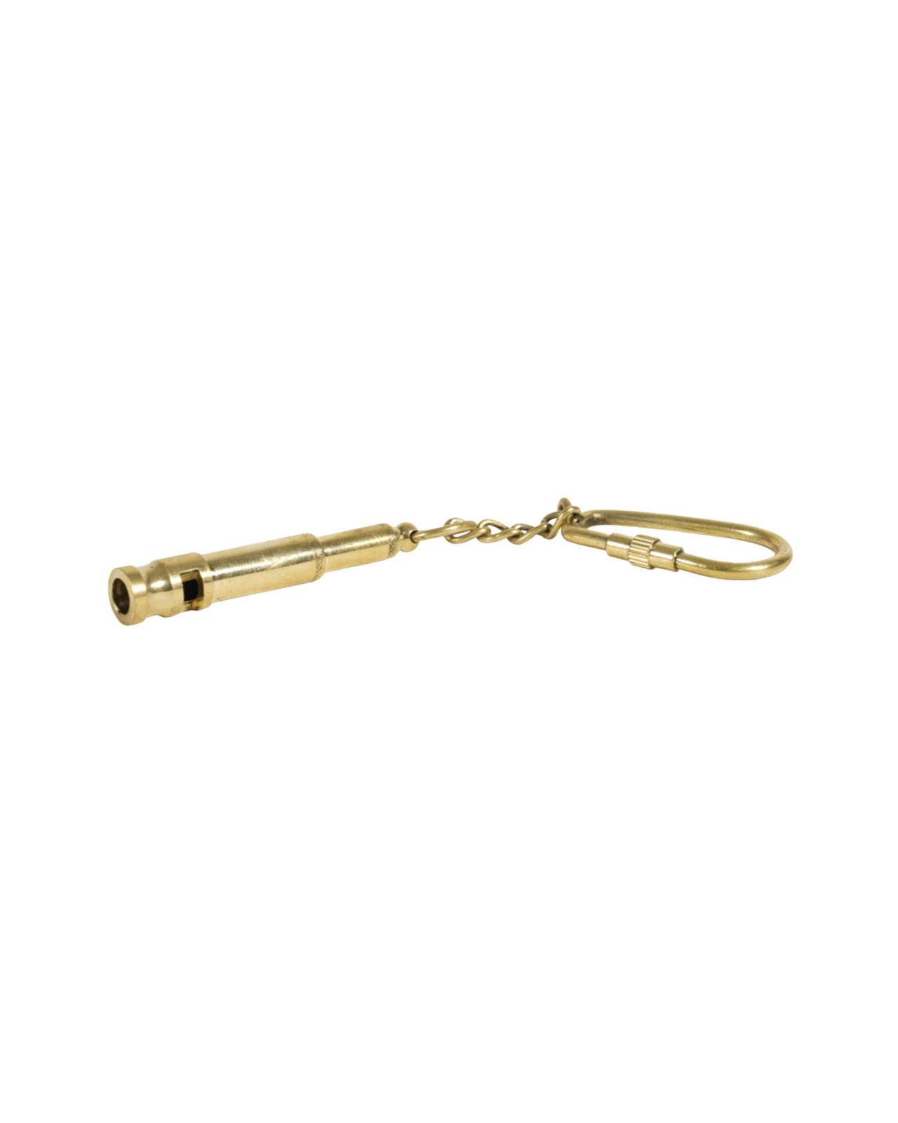 Whistle Keychain Brass