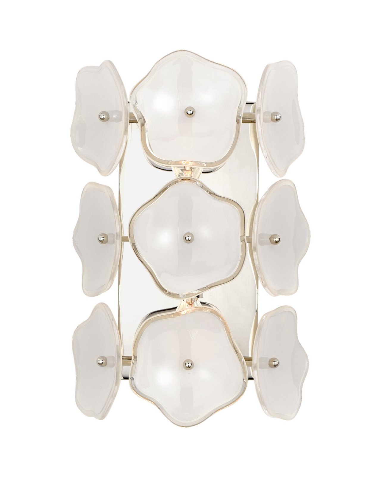 Leighton Small Sconce Polished Nickel/Cream Tinted Glass