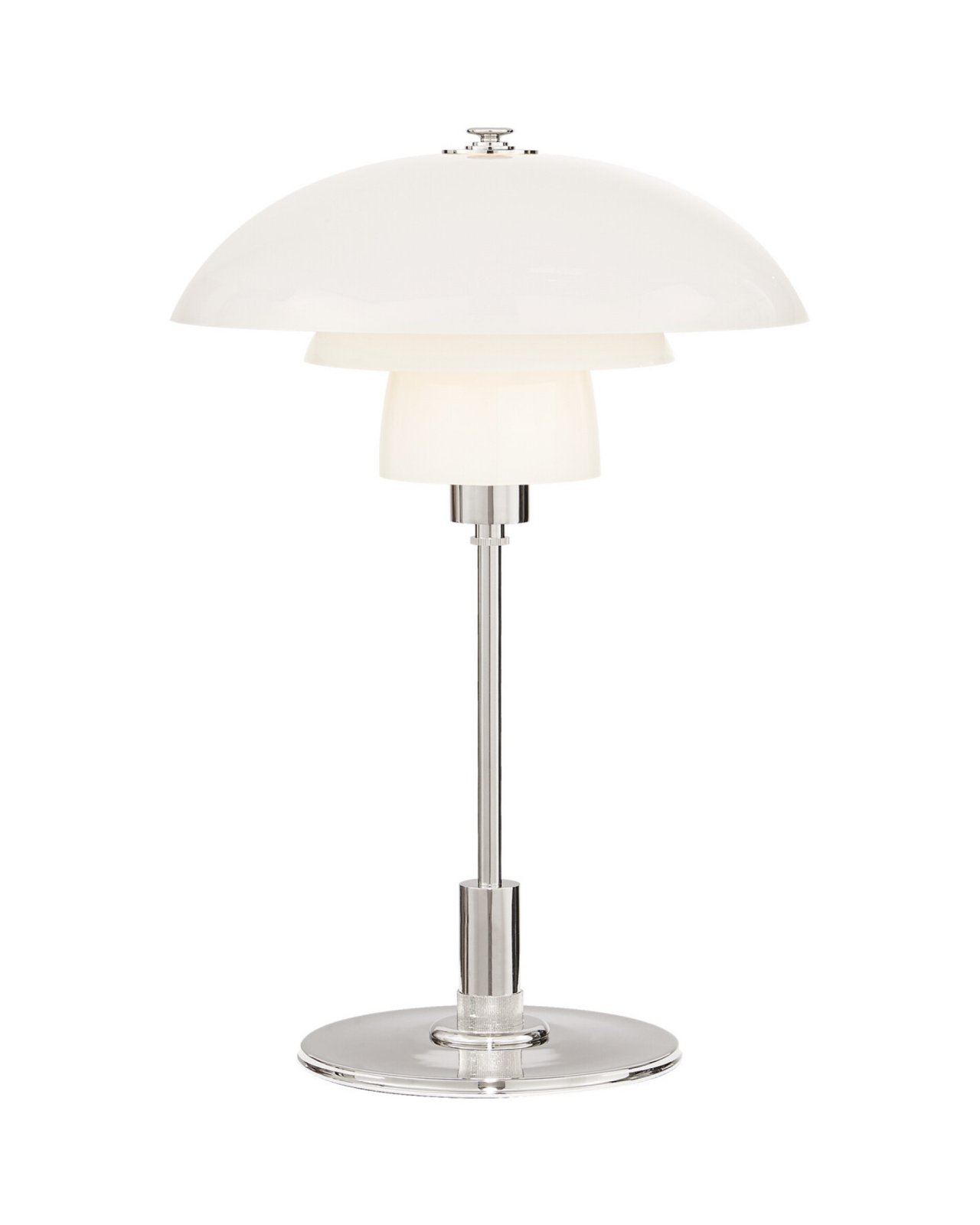 Whitman Desk Lamp Polished Nickel/White
