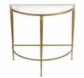 Console Table Durham Half Moon Shape black Brass