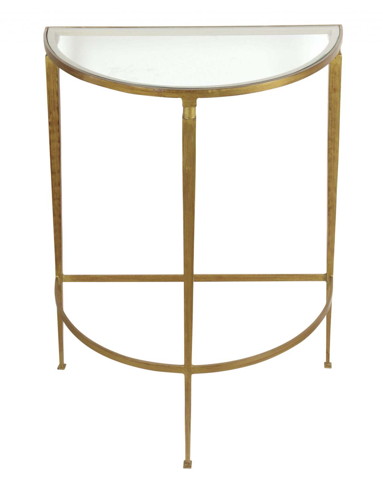 Console Table Durham Half Moon Shape black Brass