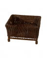 Cognac Hundebett Rattan