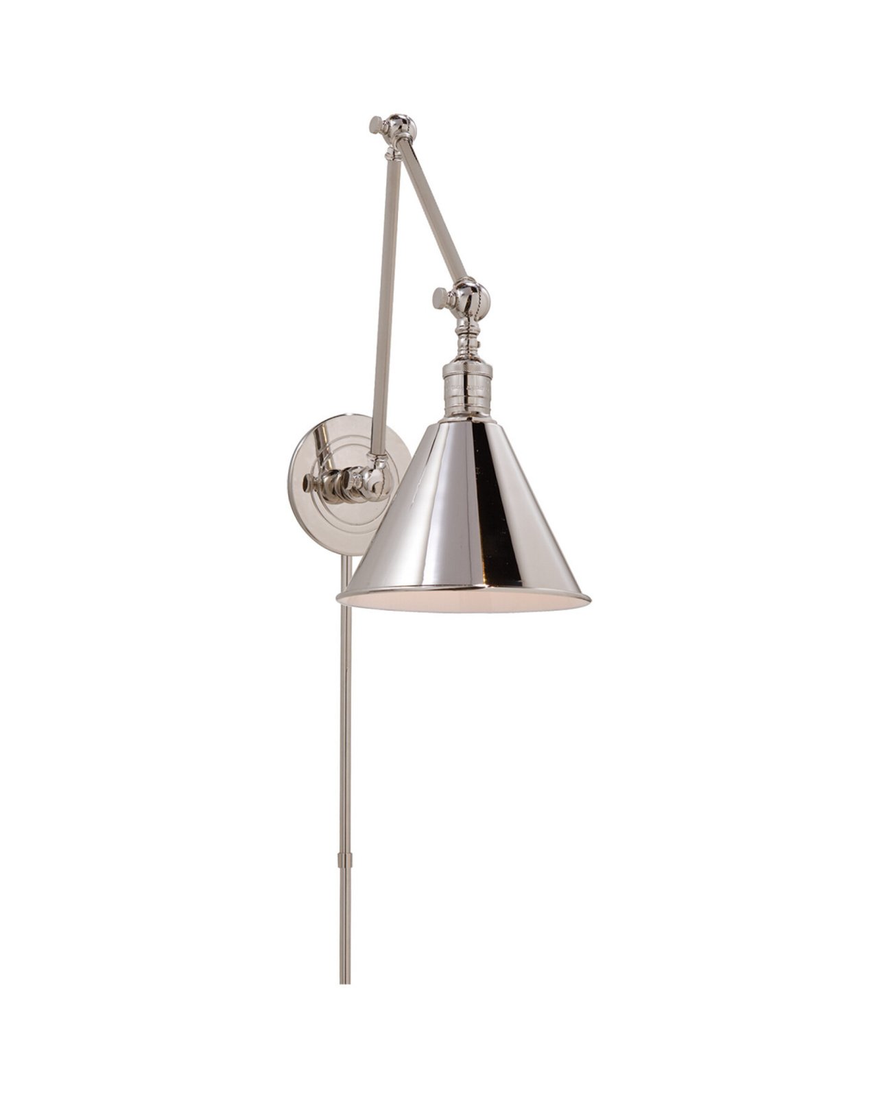 Double Boston Functional Library Light Polished Nickel
