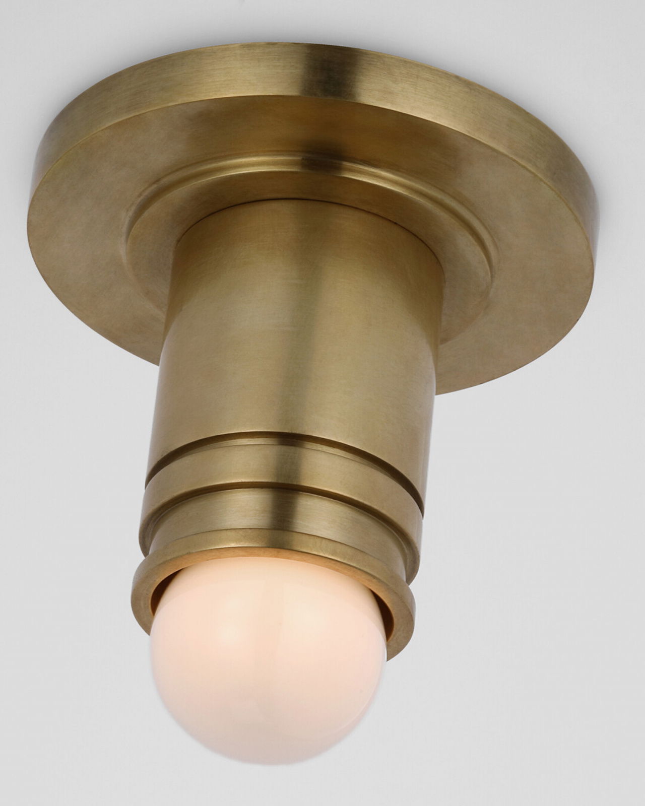 Top Hat Mini Monopo Flush Mount Antique Brass