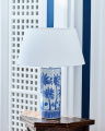 Margon bordlampe blå/hvid