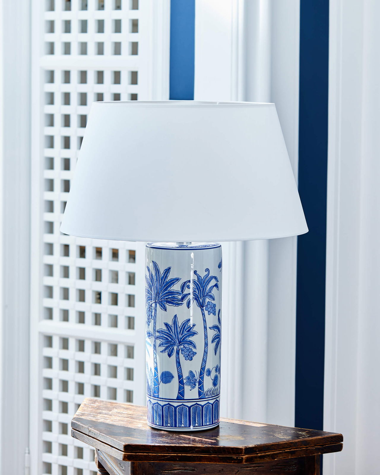 Margon bordslampa blå/vit