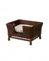 Cognac Hundebett Rattan