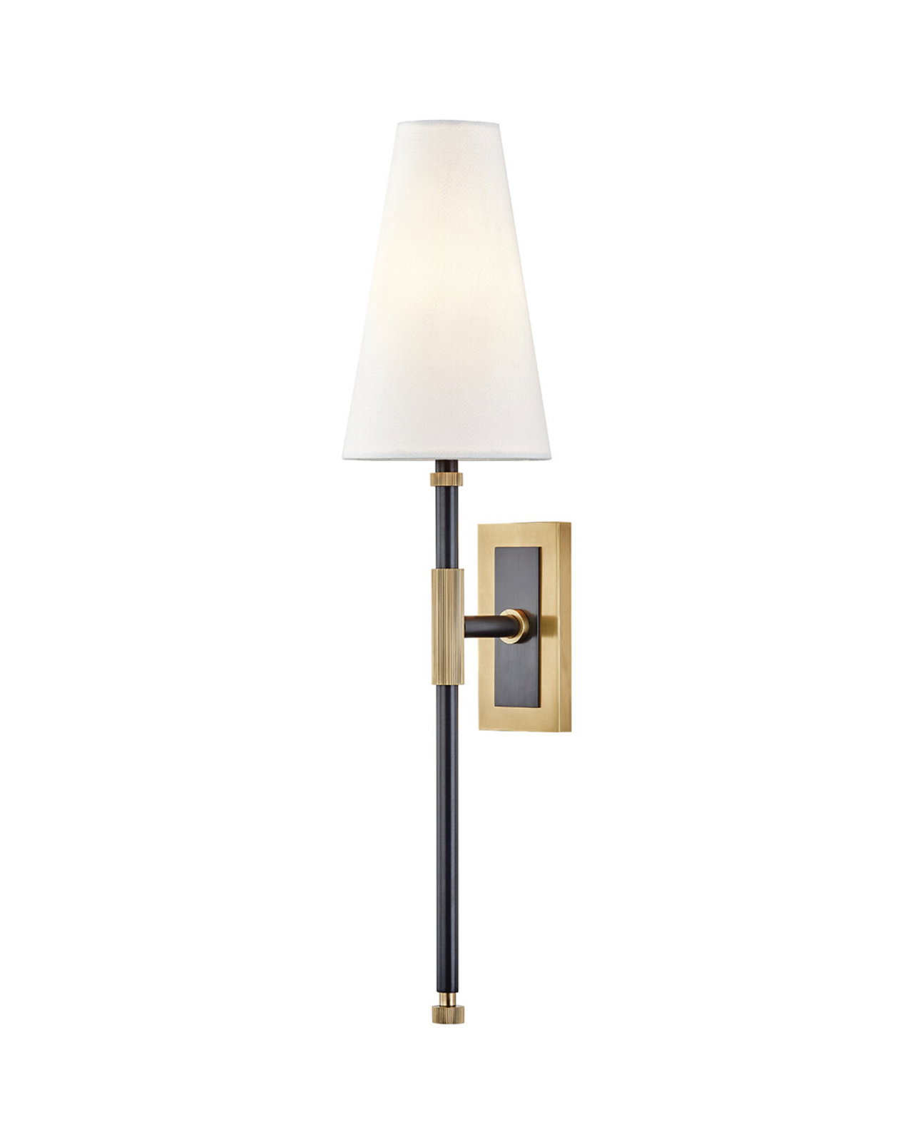 Bowery wandlamp antiek messing/zwart