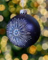 Thierry kerstbal blauw/zilver