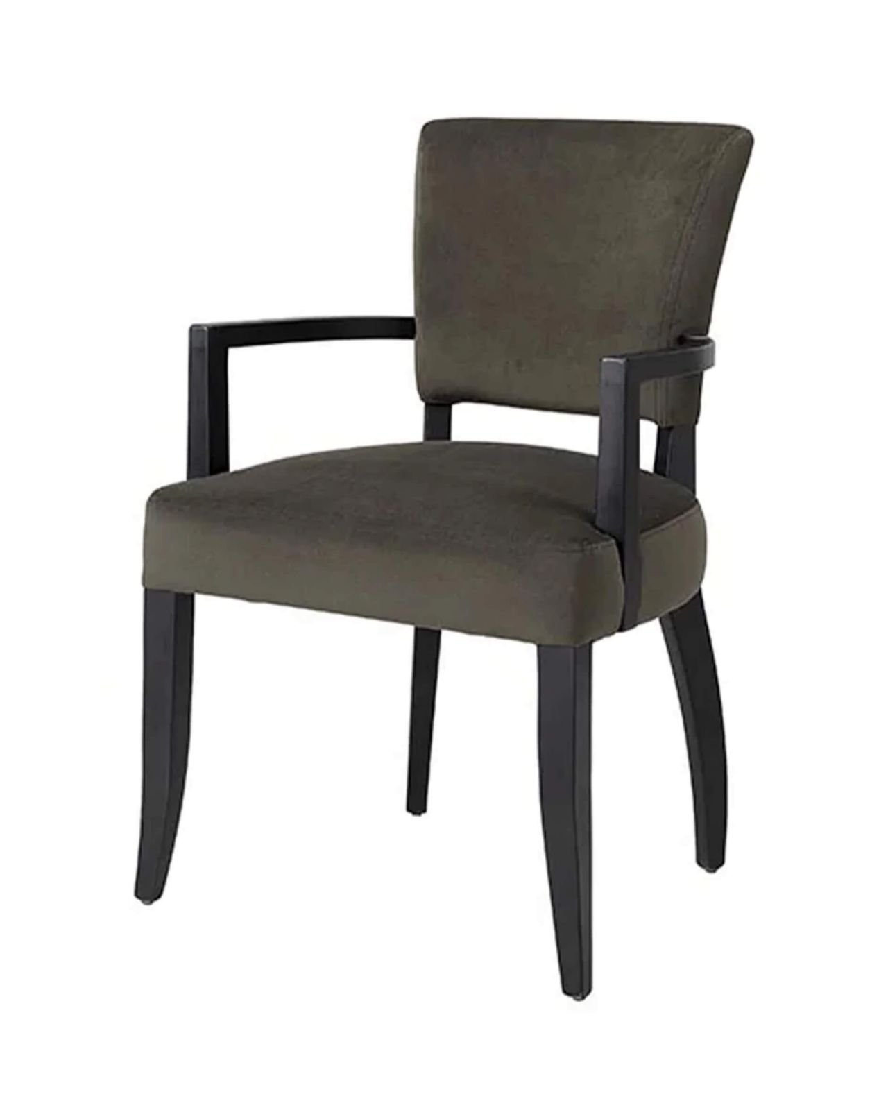 Käsinojallinen Maggie-tuoli, tummanruskea sametti