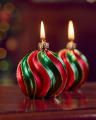 Alice Stumpenkerzen in Weihnachtskugel-Form 2er-Set