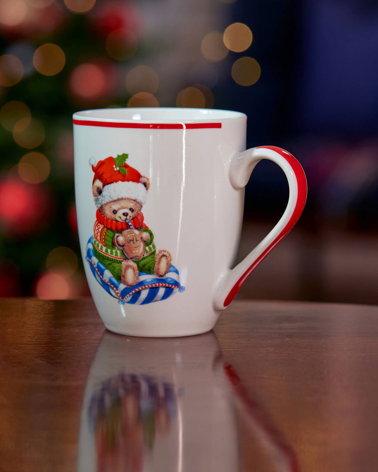 Ted Mug White/Red