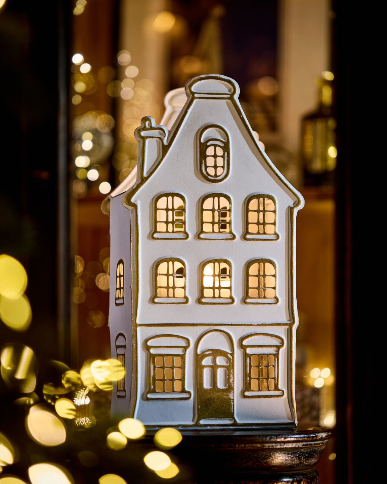 Salzburg white candle lantern