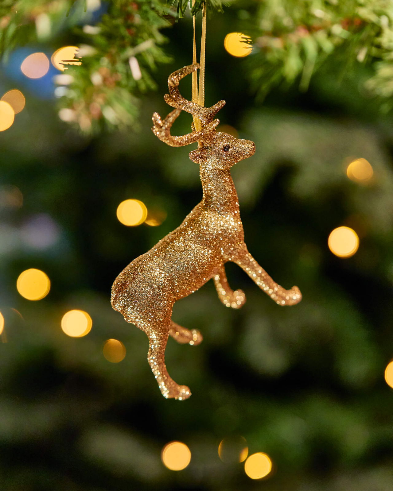 Gladys Reindeer Ornament Gold