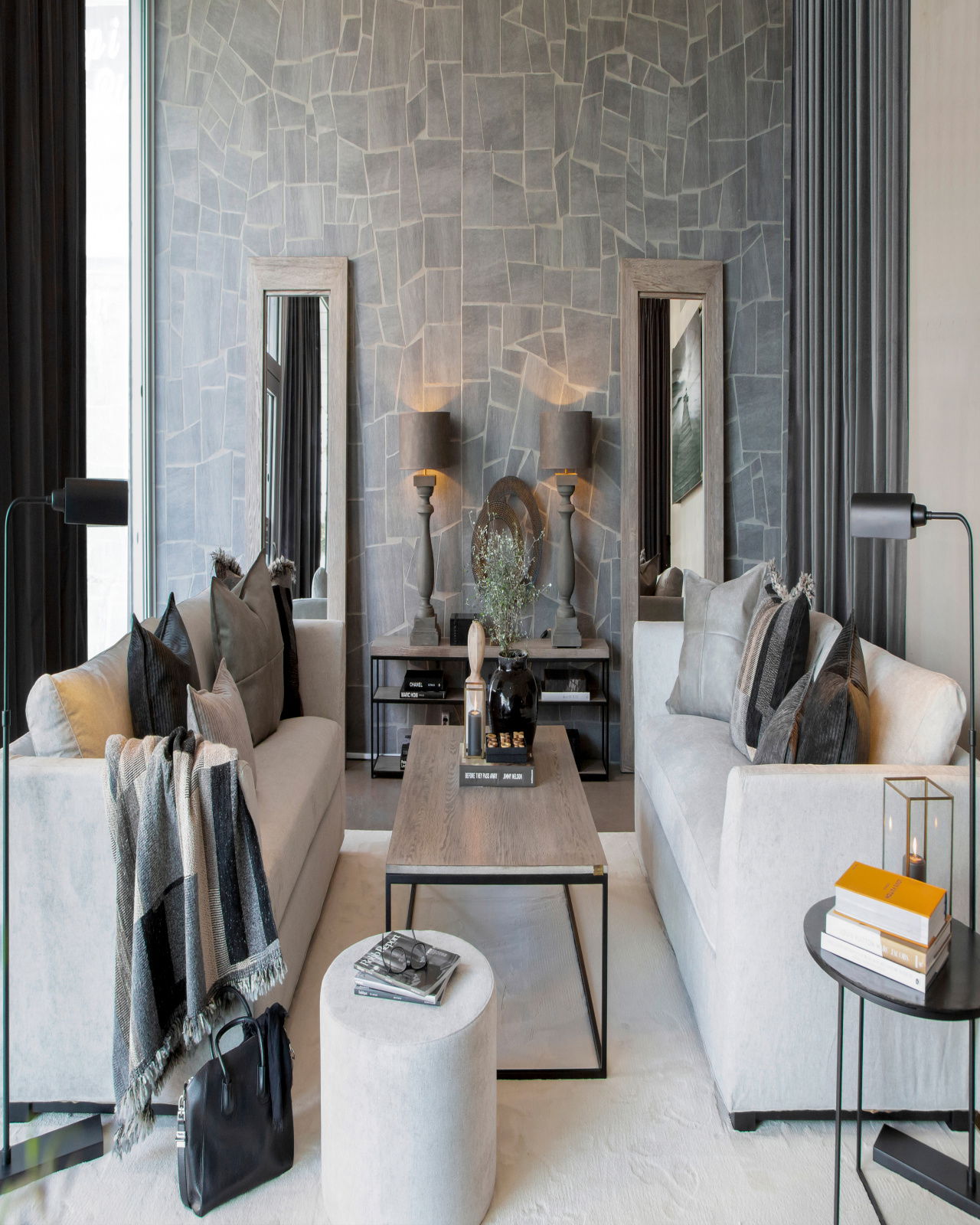 Mason soffbord rektangel antikgrå