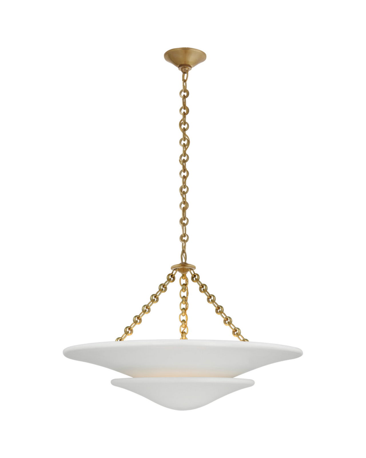 Mollino Tiered Chandelier Antique Brass M