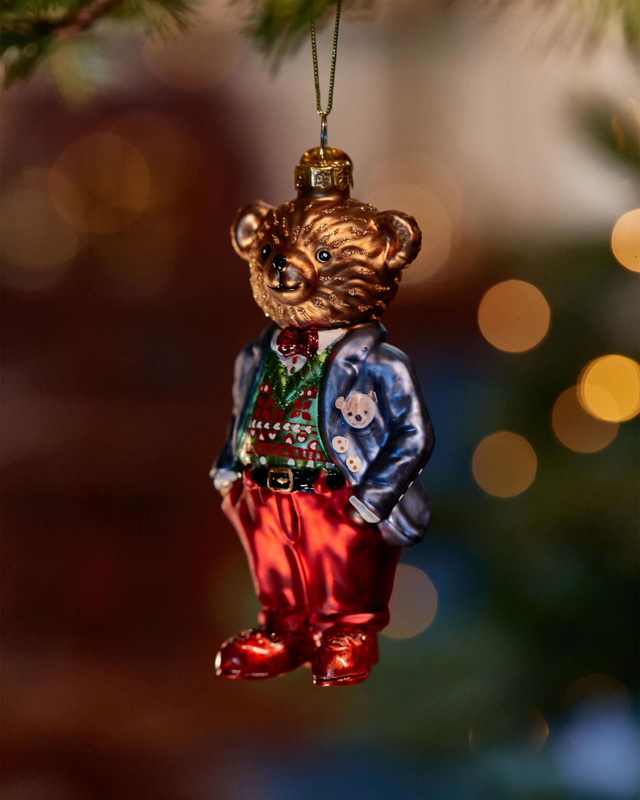 Calvin Bear Christmas Tree Decoration