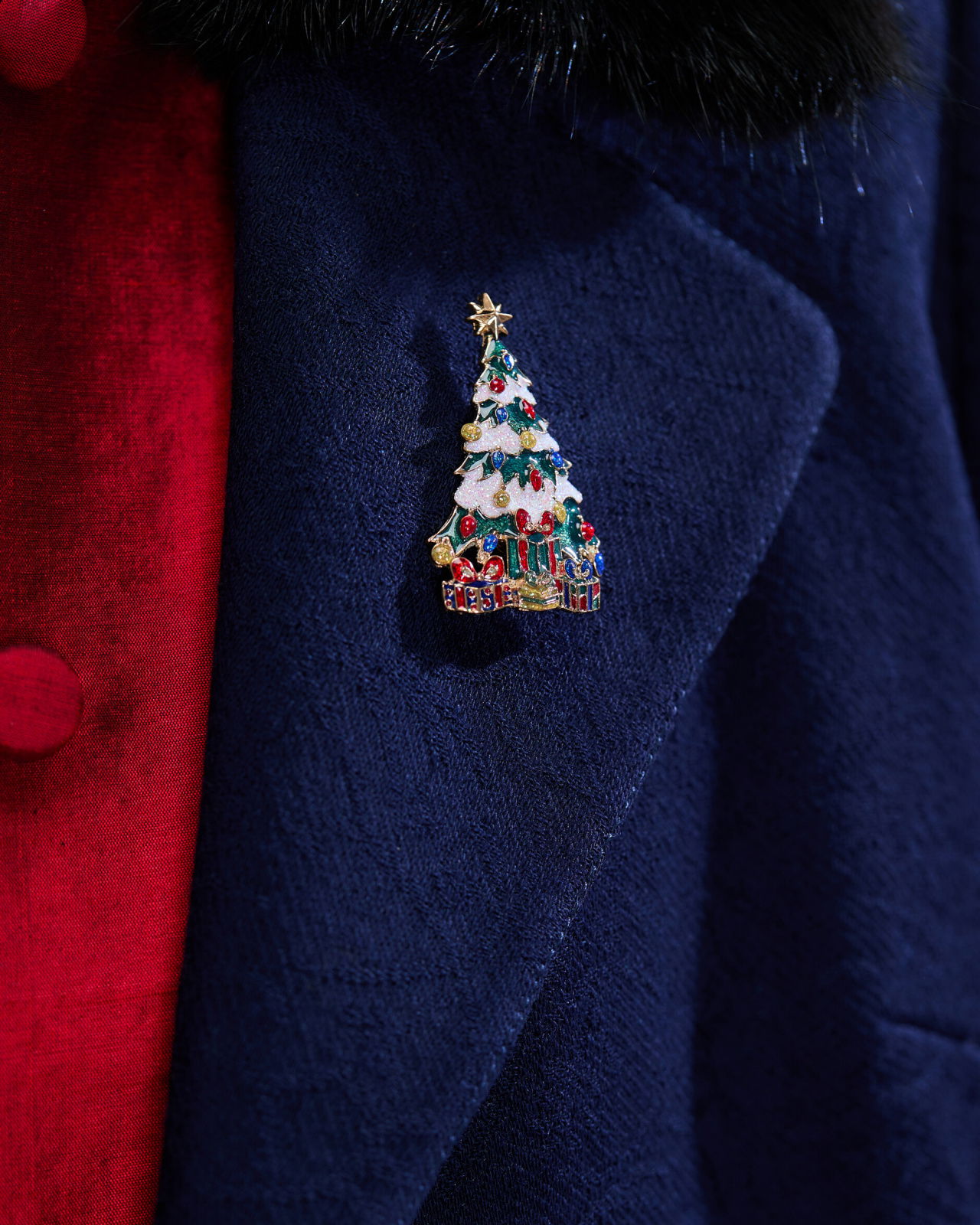 Rufus julgran brosch grön