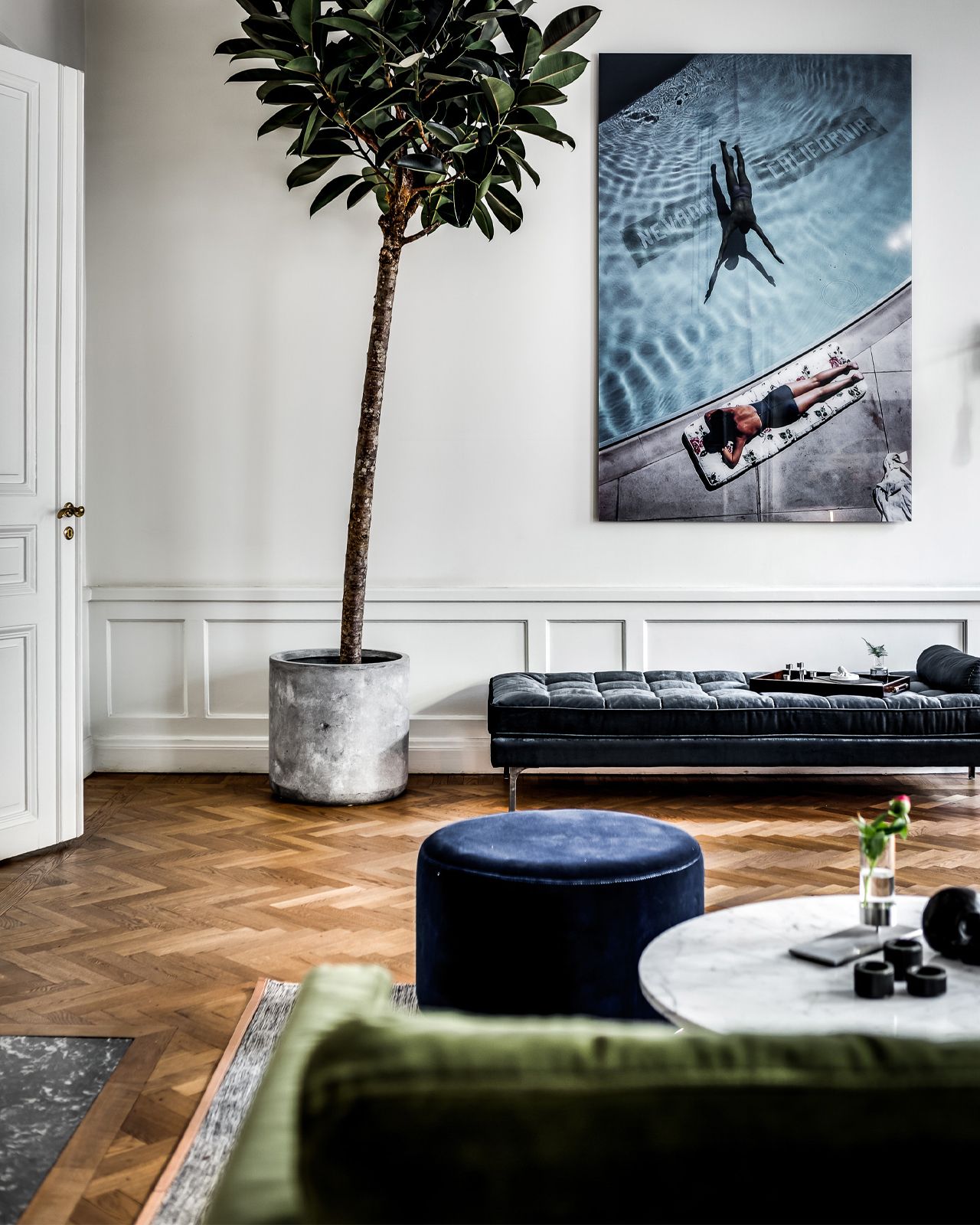 Bonham dagbädd blue steel/mässing