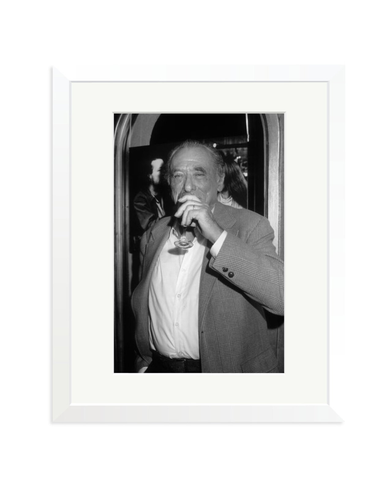 Charles Bukowski Portrait White / Medium
