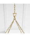 Darlana Wrapped Ring Chandelier Antique-Burnished Brass/Natural Rattan L