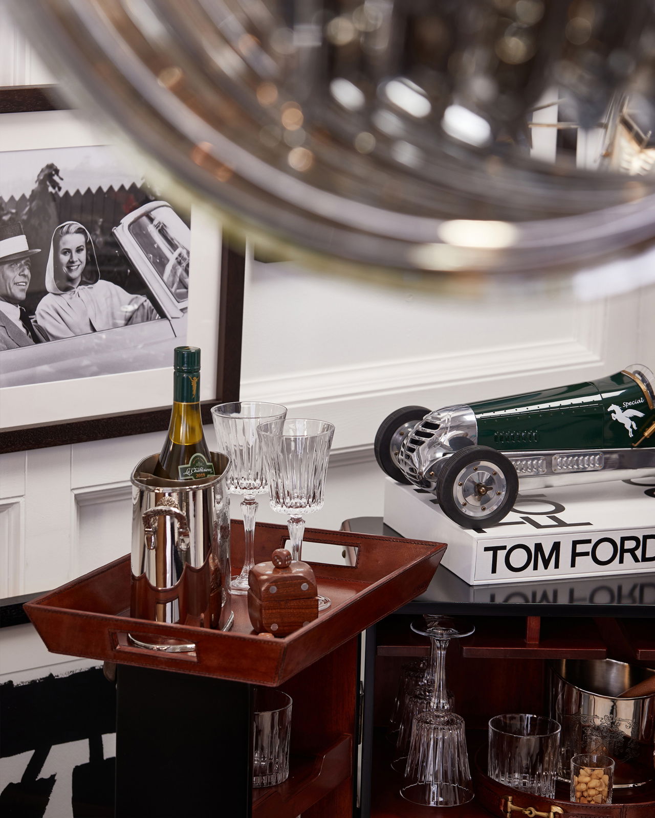 Kensington serveringsbricka läder