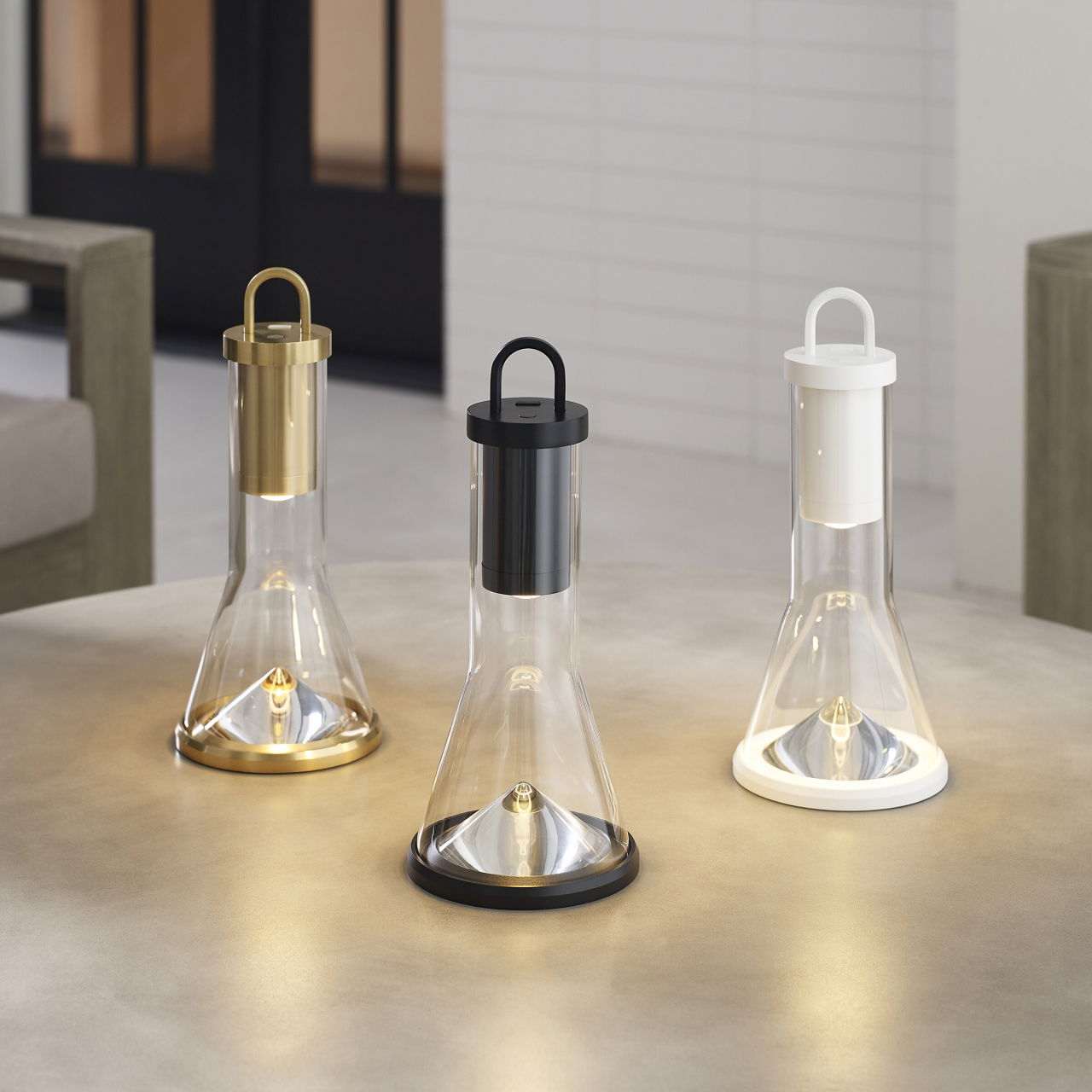 Kandella bordslampa uppladdningsbar mässing