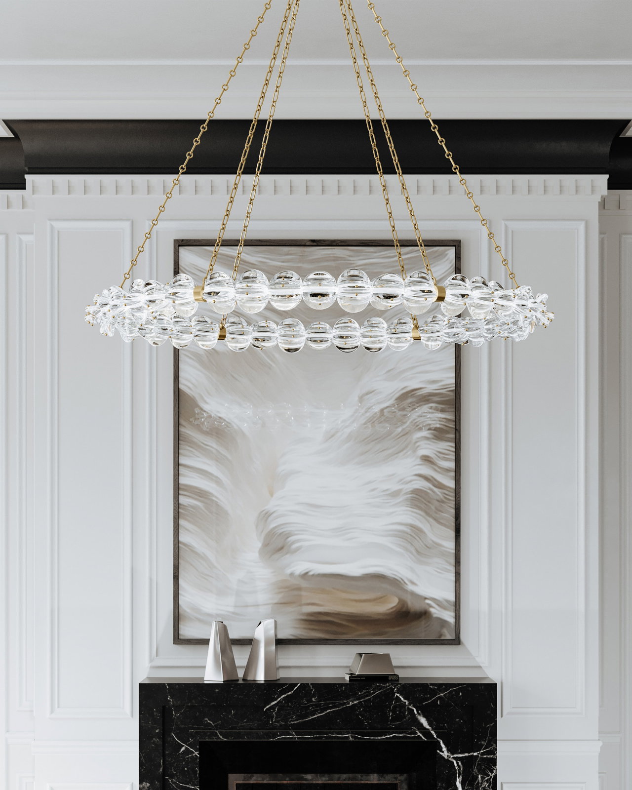 Lindley Chandelier Aged Brass