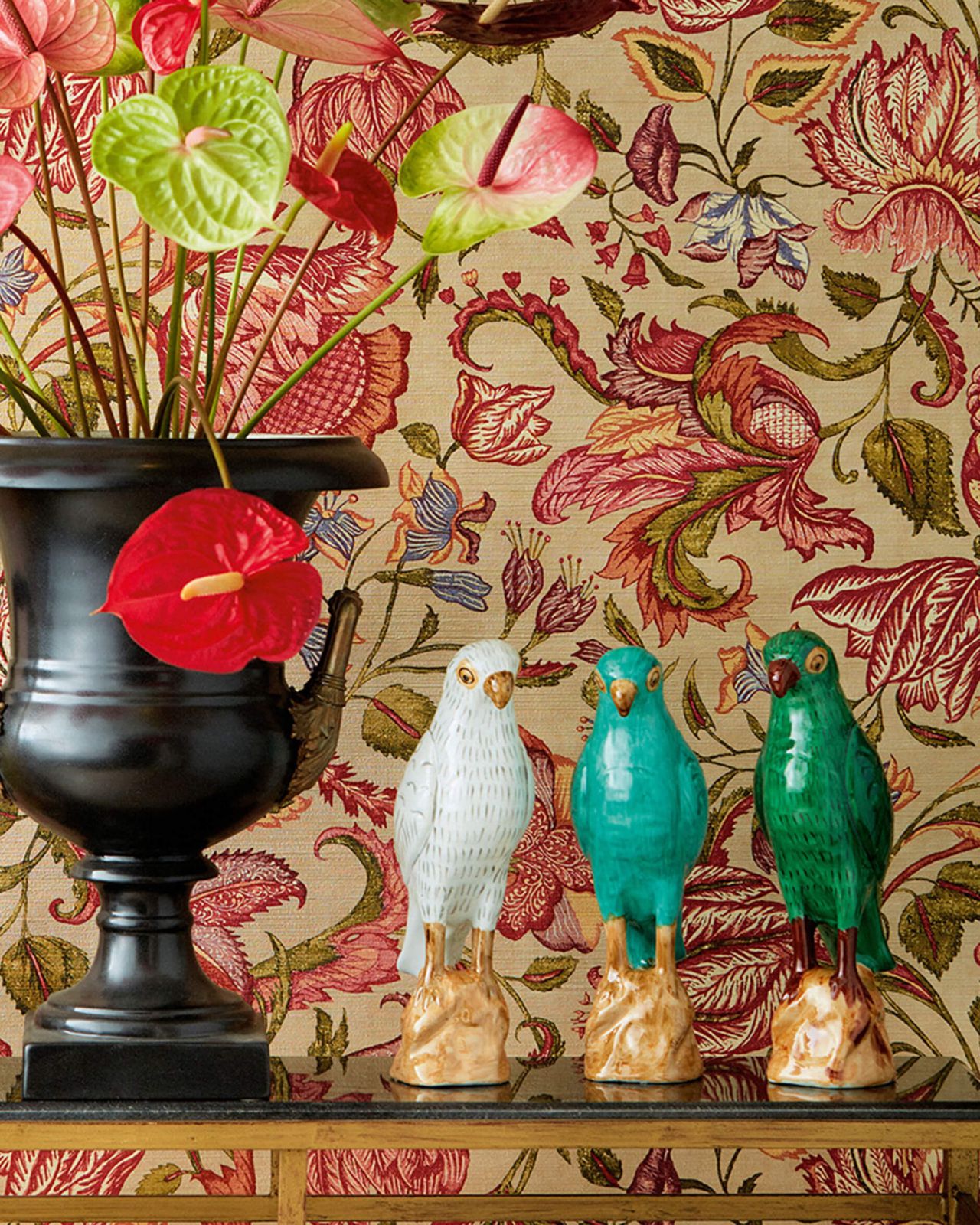 Parrot Figurine Turquoise