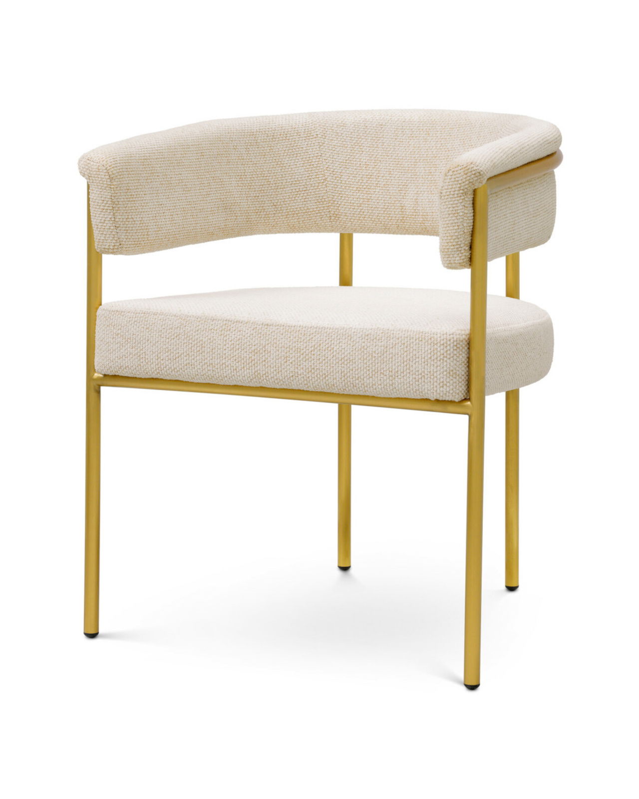 Gainsley eetkamerstoel off-white/messing