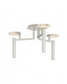 Melange Floating Disc Semi-Flush Chandelier Nickel L