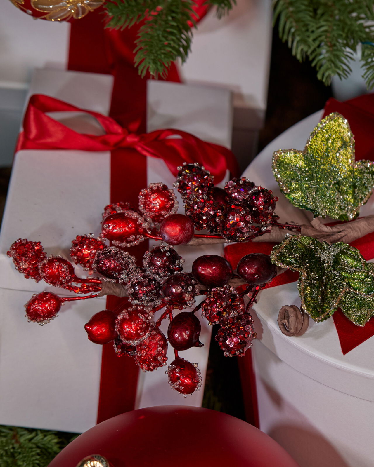 Grape decoratietak rood