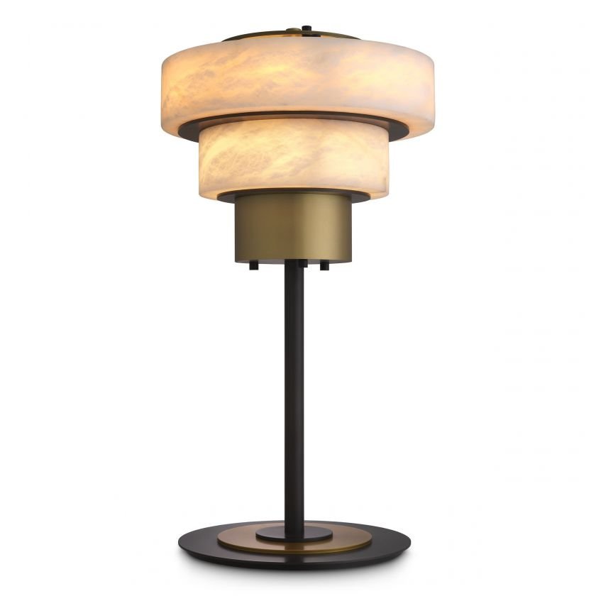 Zereno bordslampa antik mässing
