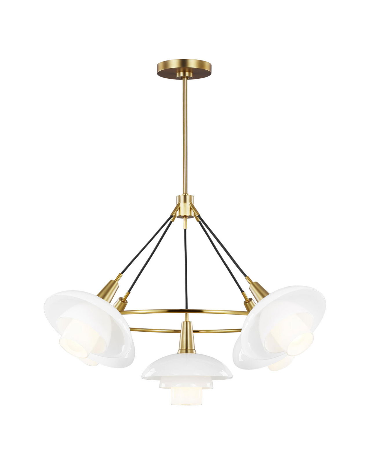 Rossie Chandelier Brass