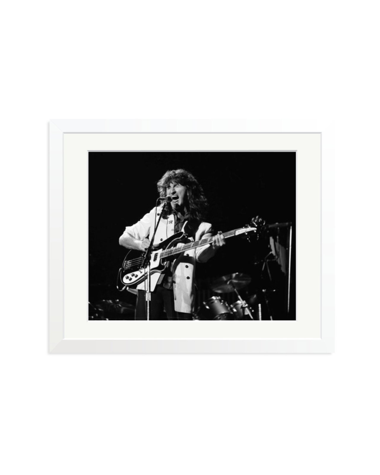 Geddy Lee of Rush 1982 White / Medium