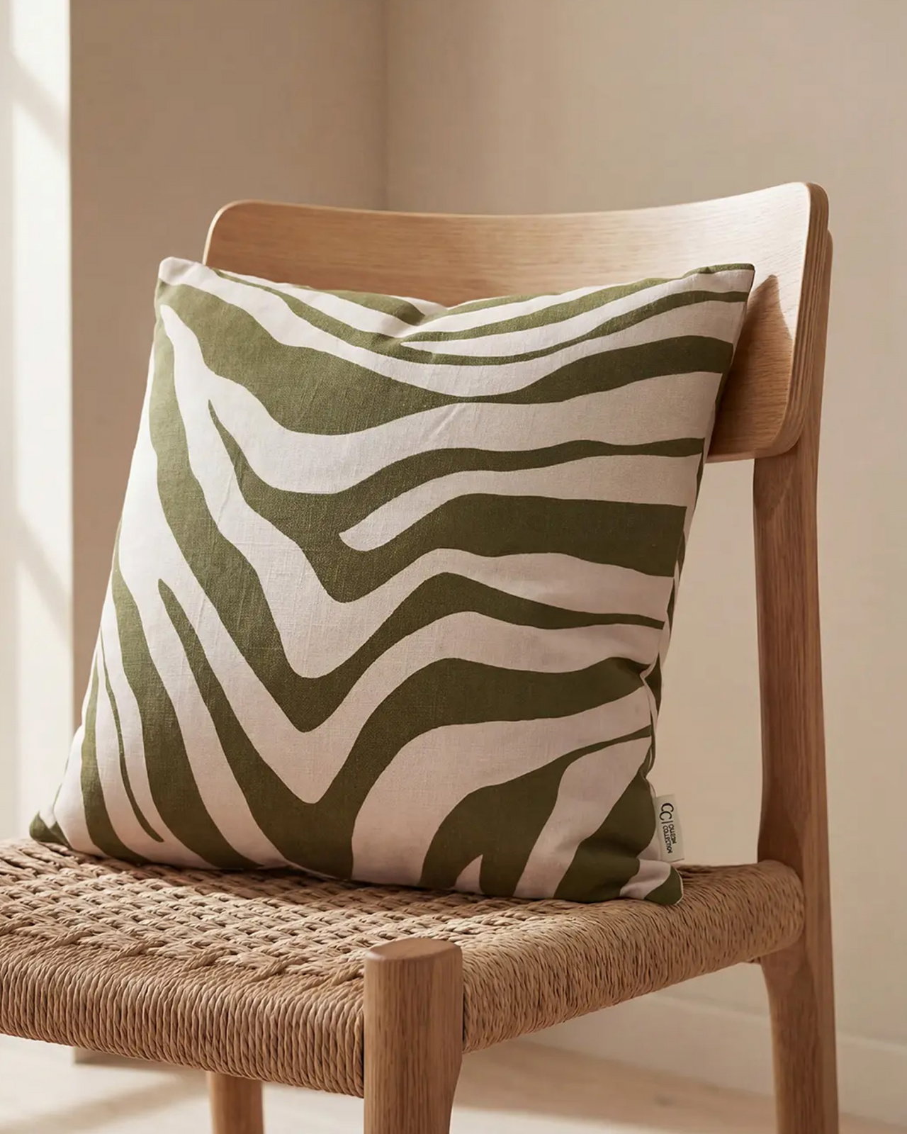 Savannah kuddfodral grön/off white