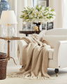 Savoie Herringbone Throw Sand