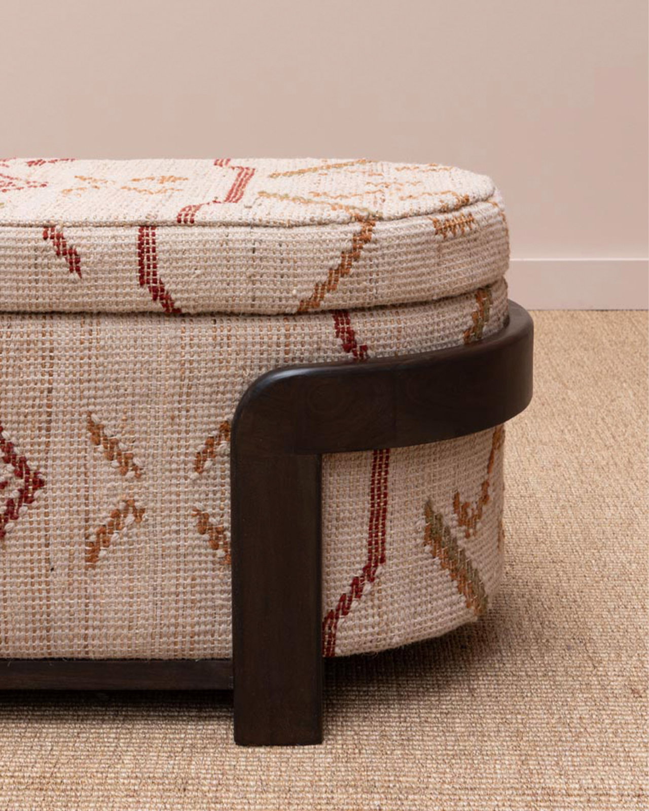 Sienna kilim storage bench