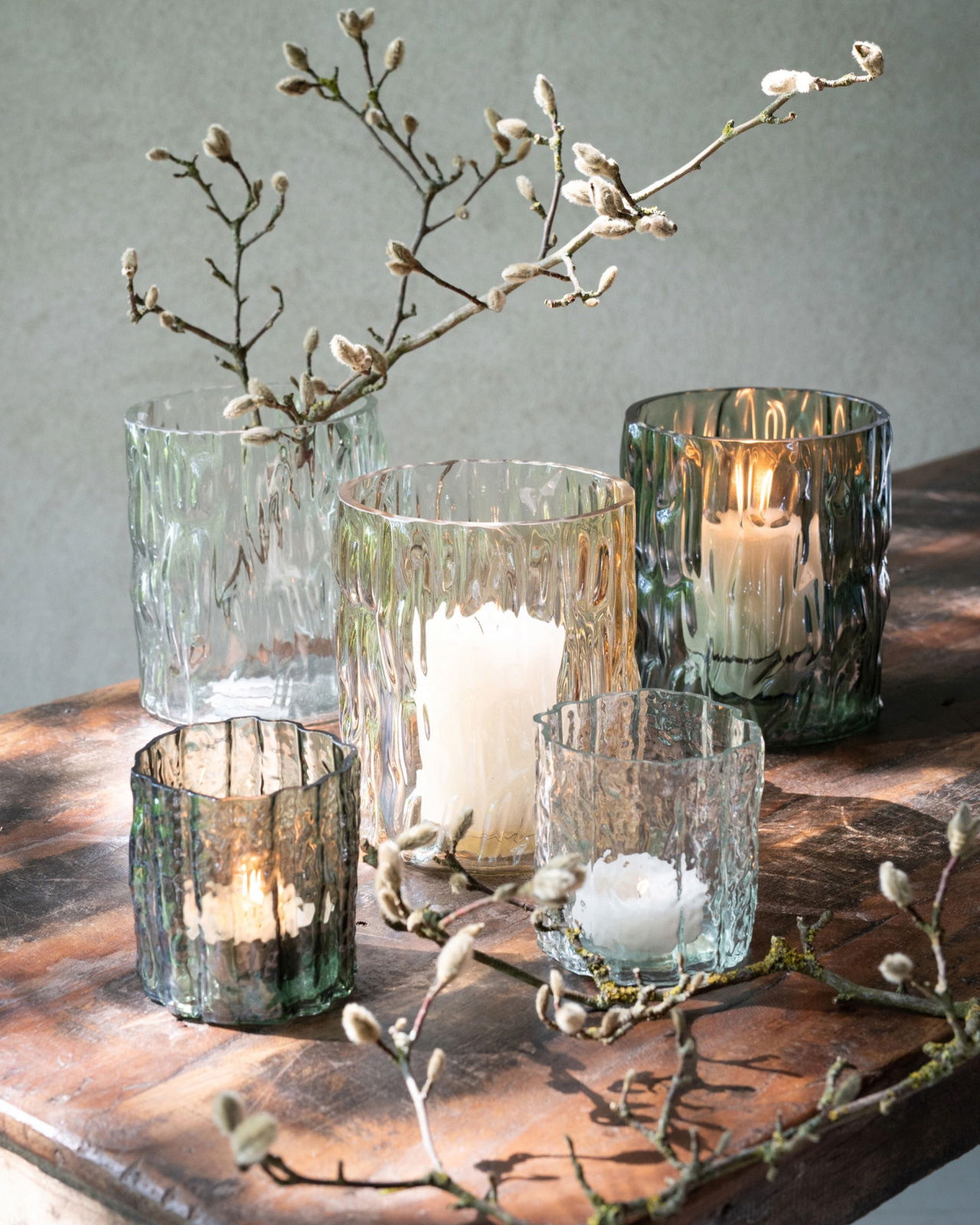 Vivienne candle holder amber