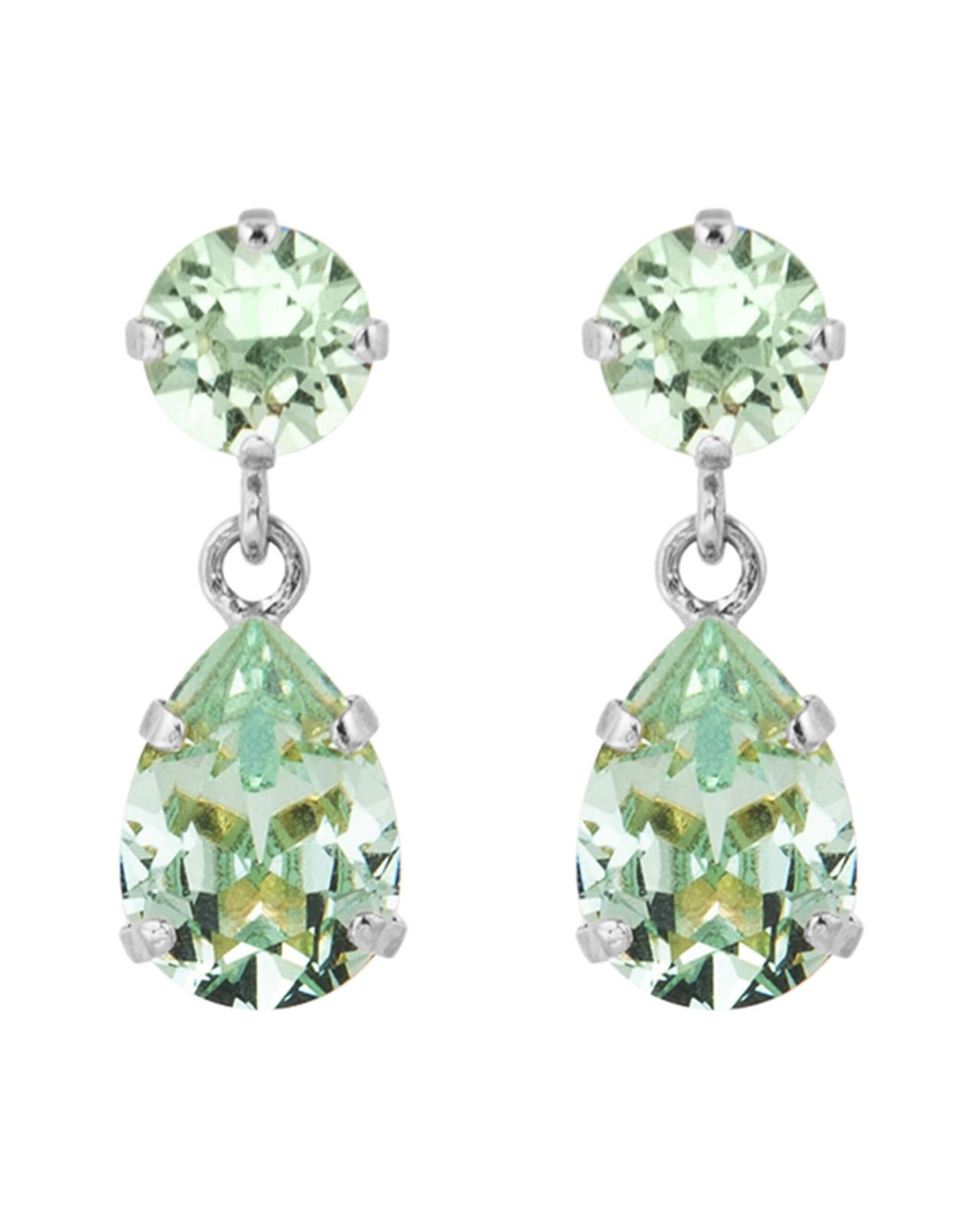 Mini Drop örhängen chrysolite rhodium