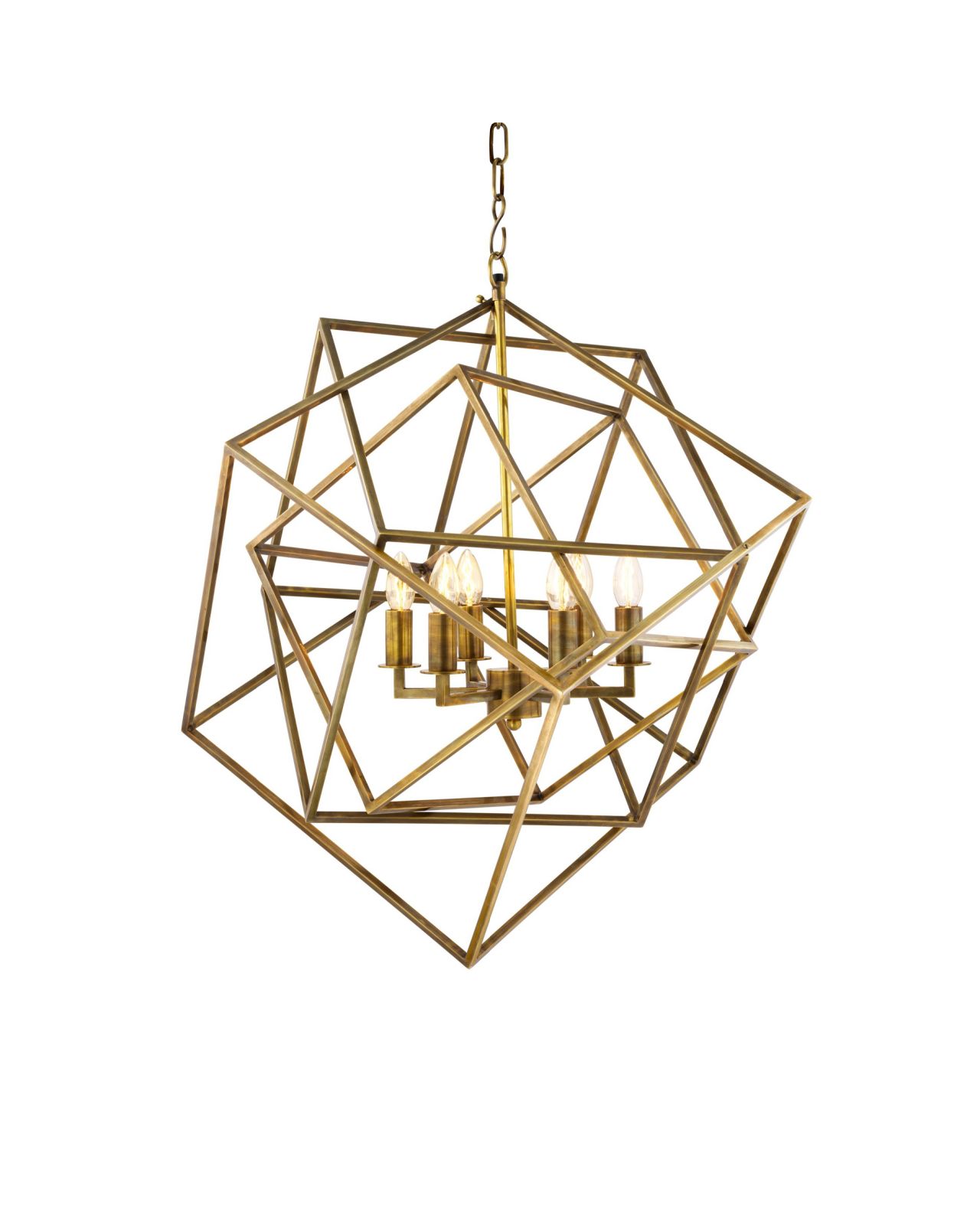 Matrix taklampa mässing OUTLET