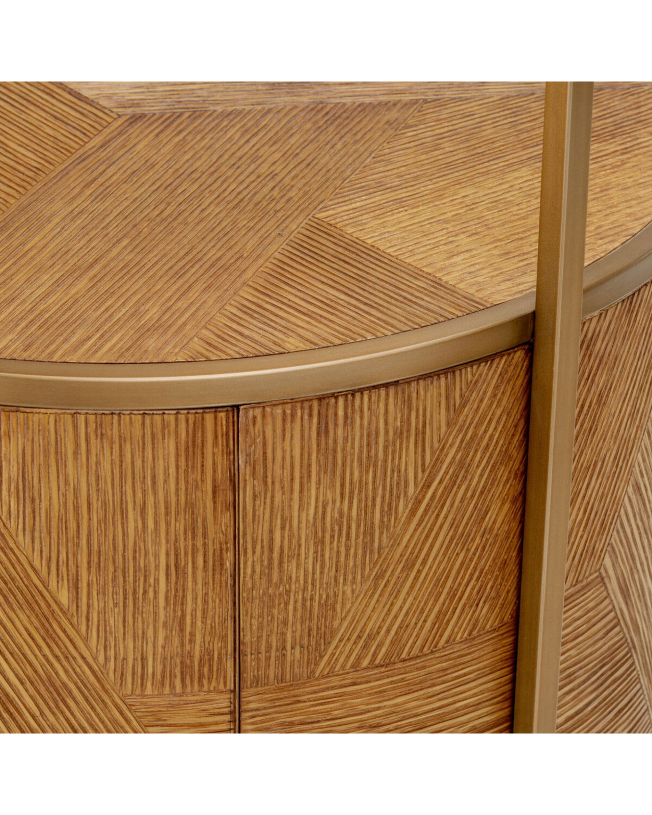 Velutto Side Table Oak Veneer Brass