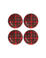 Tartan tallerkenunderlag 4-pakning