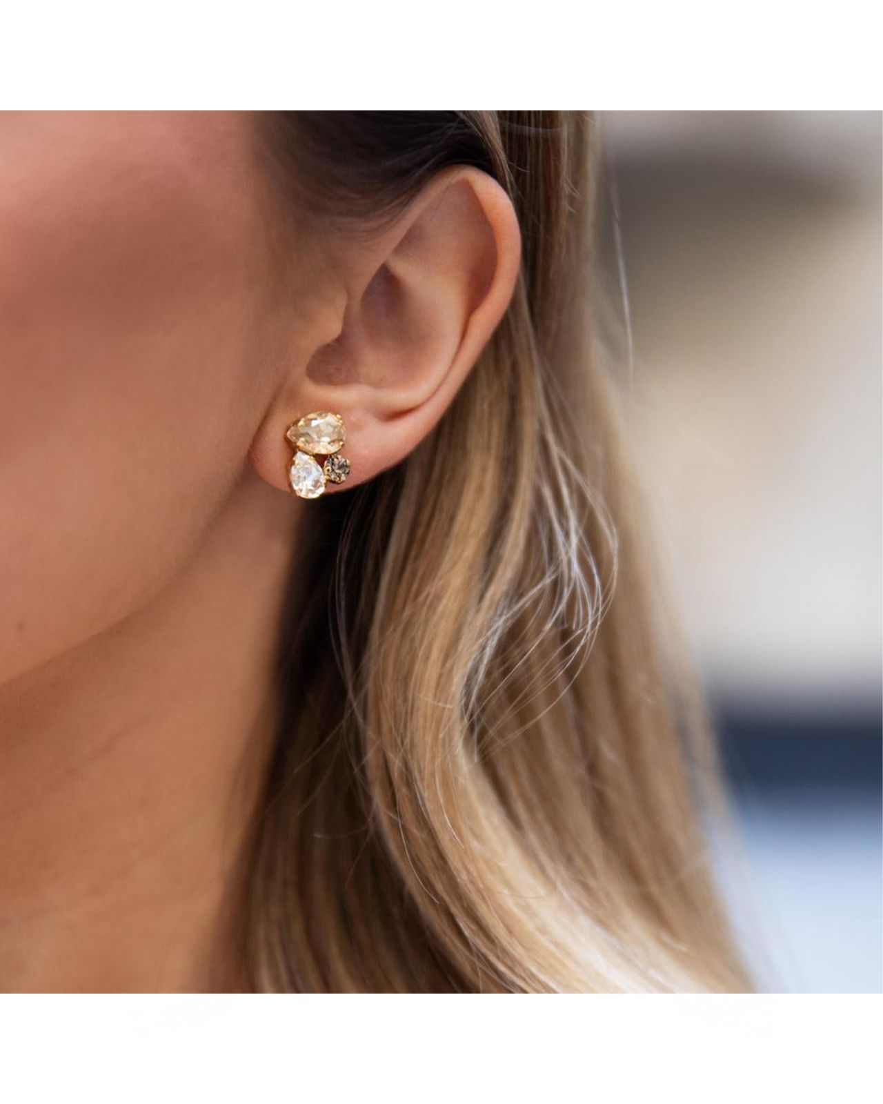 Alisia earrings greige/silk