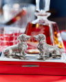 Dachshund Salt & Pepper Shakers Pewter