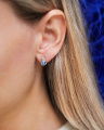 Leah Earrings Blue Combo Rhodium