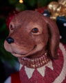 Chestnut hond kerstdecoratie