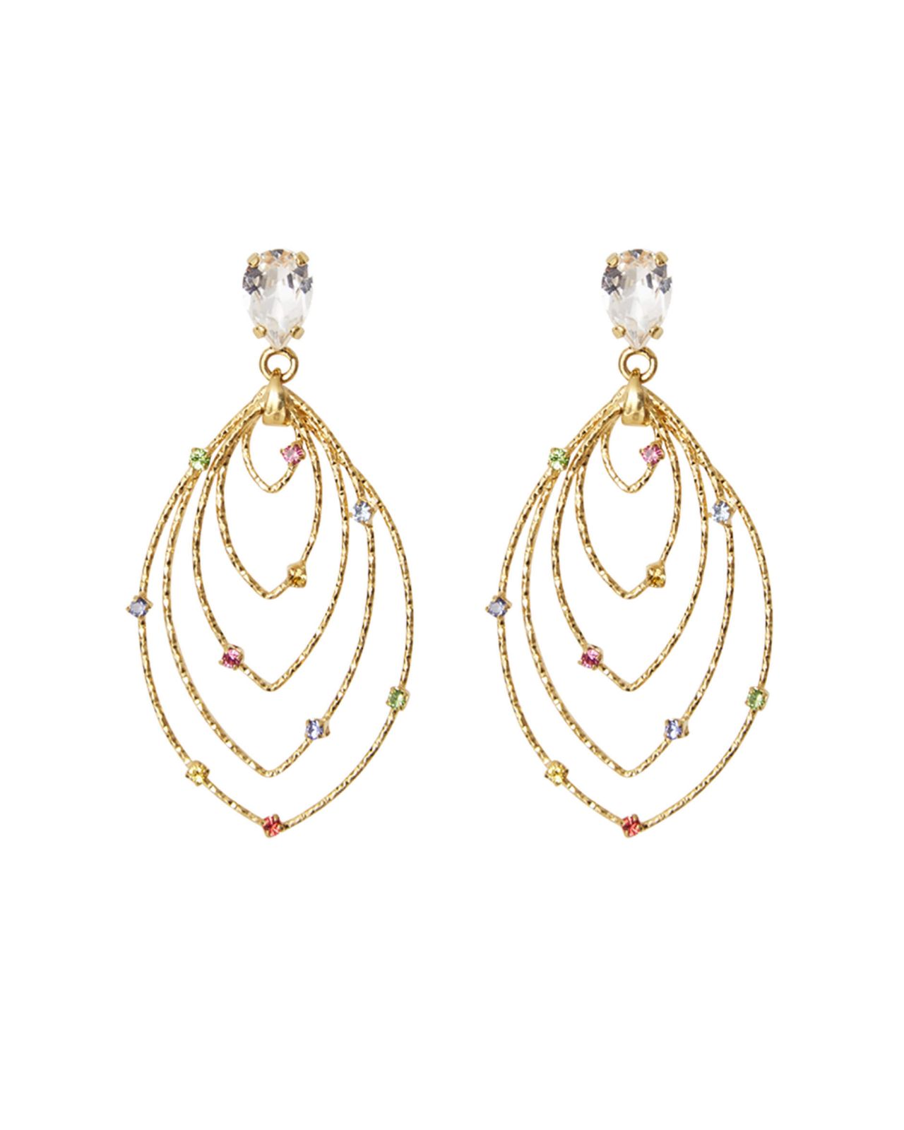 Mini Lotus -korvakorut, rainbow combo