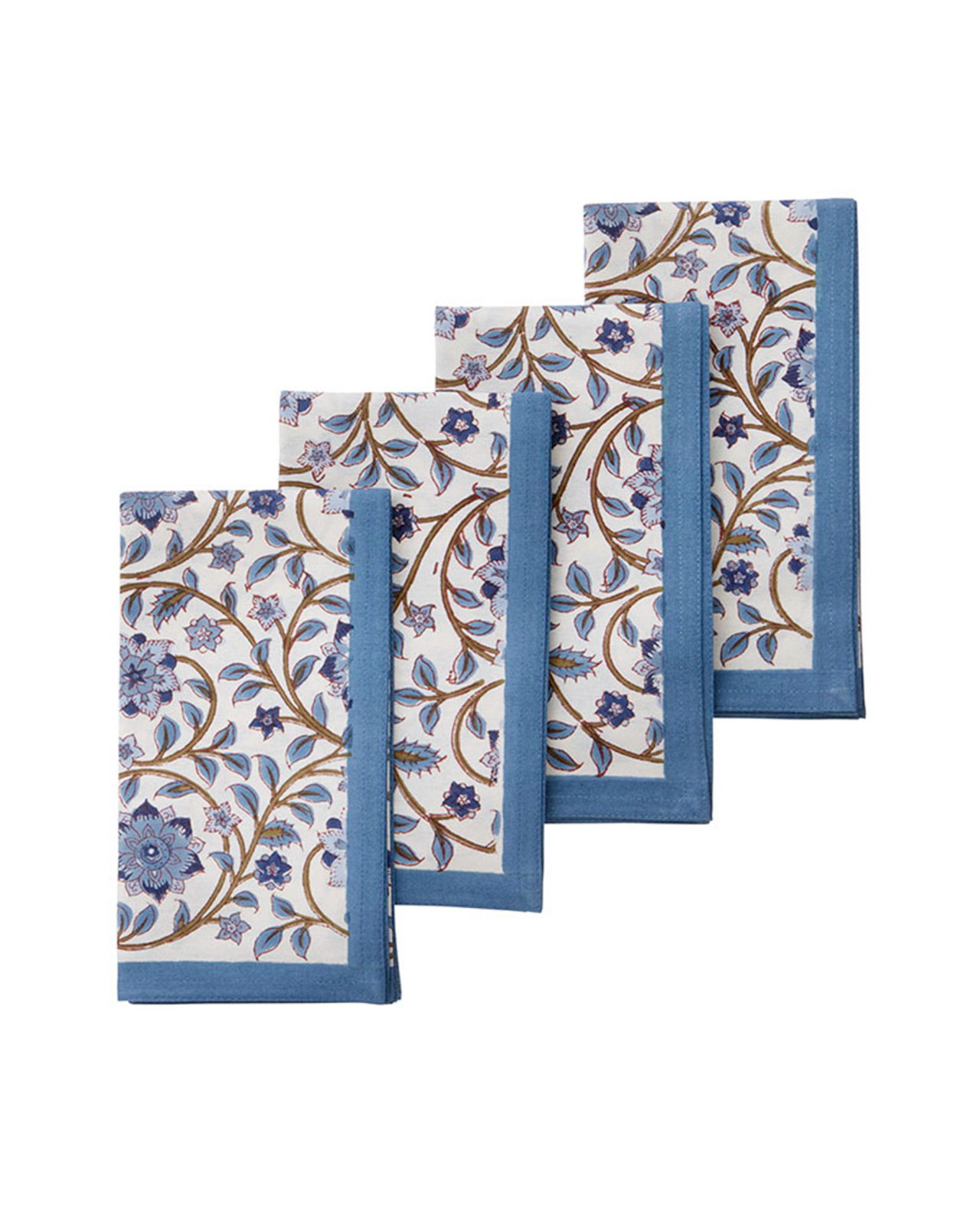 Bloomfield servetten blauw 4-pack