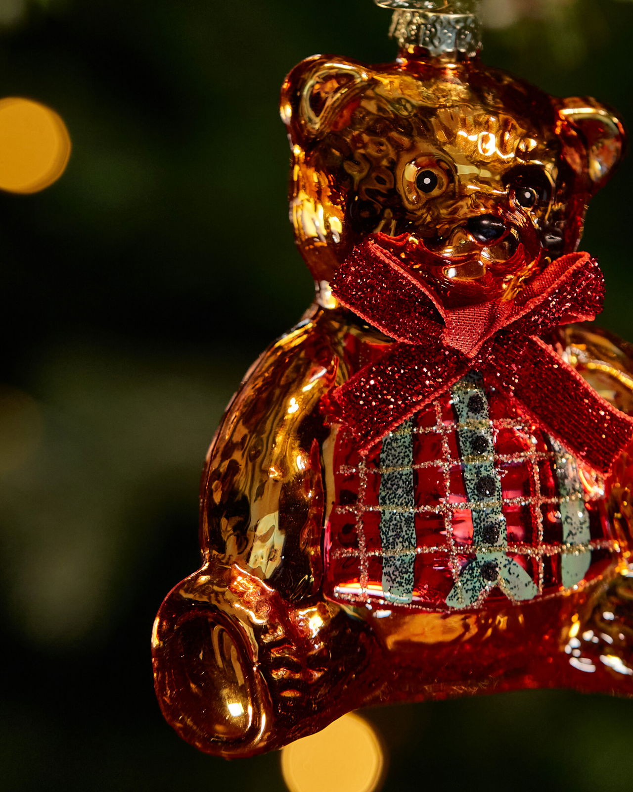 Elliot Bear Ornament Gold